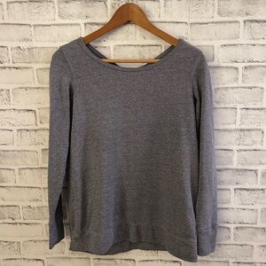 Women’s Old Navy gray scoop neck neck peep hole back pullover sweatshirt XS